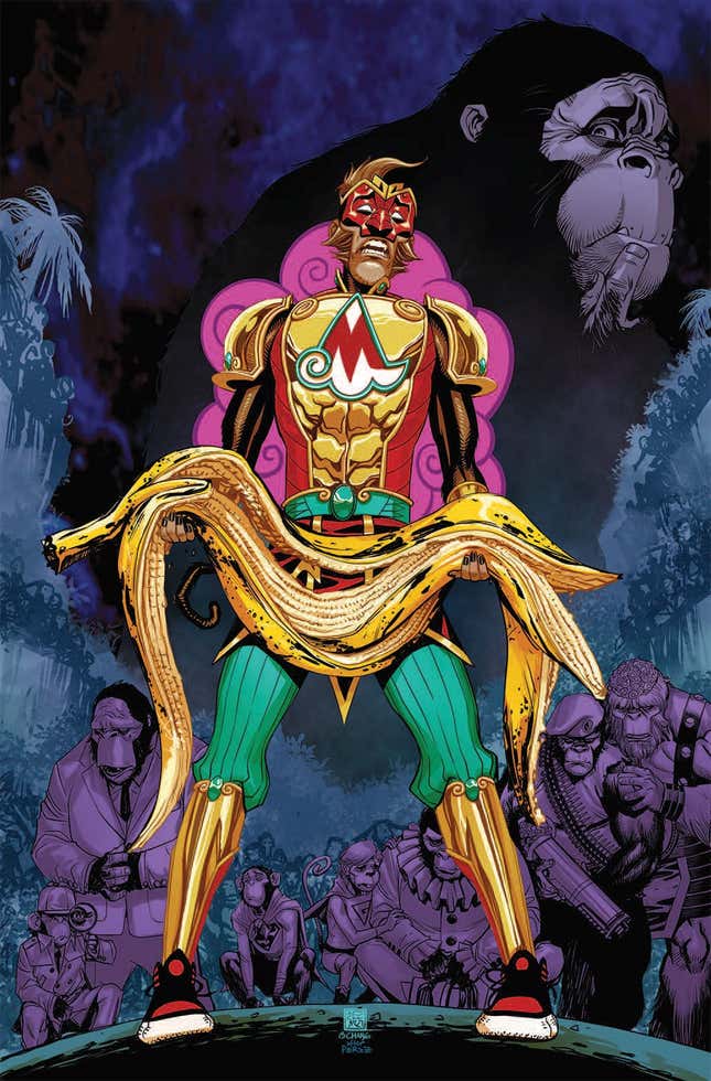 Imagen para el artículo titulado La Jungle League de DC es un equipo de malditos simios heroicos